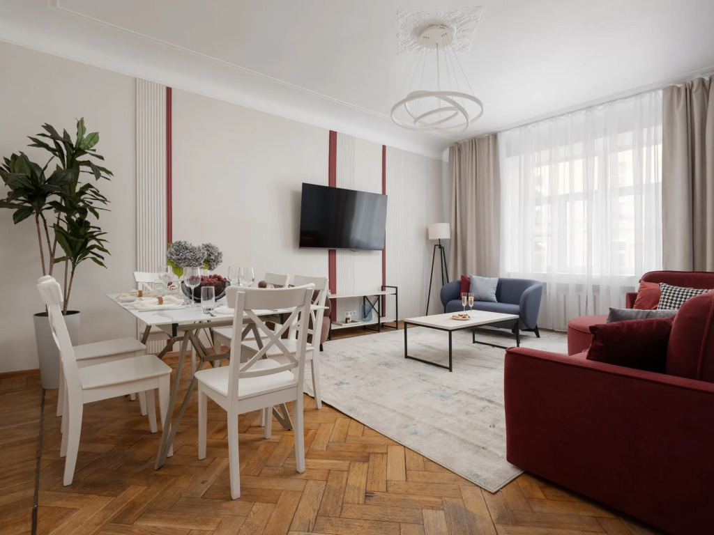 Квартира GM Apartments Четверка на Патриках в вишнёвых тонах