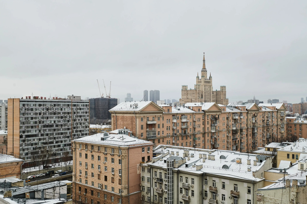 Квартира GM Apartments Стильная Трехкомнатная с видом на Новый Арбат