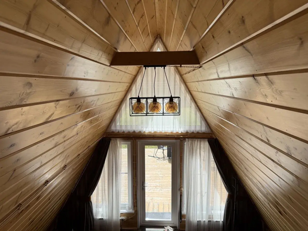 Частный дом A-frame Графит из дерева 4х местный Ривер Хаус - фото 12