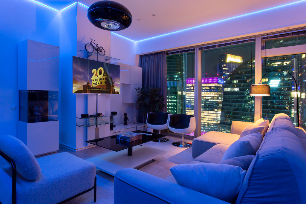 Апартаменты Sky City Moscow 51 Этаж! 140 метров! Саундбар! Подсветка под любое настроение! Дорогой вид на башни и город!
