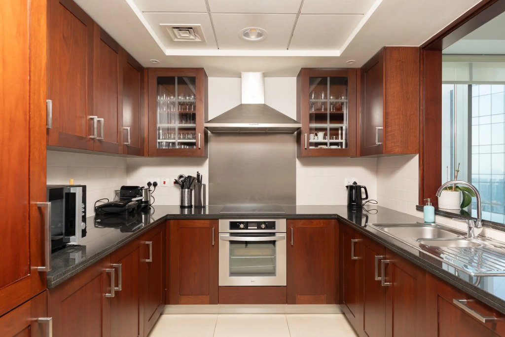 Апартаменты Elegant 2BR Balcony and Stunning Burj Views