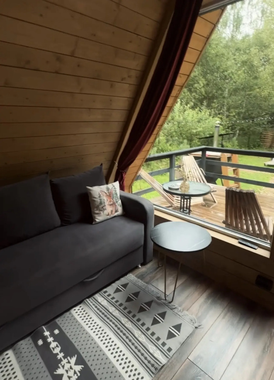Шале A-frame с Банным Чаном в Живописном Месте Соколья Гора
