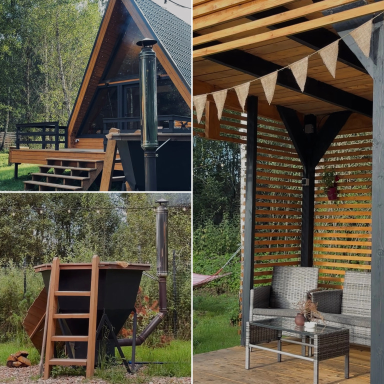 Шале A-frame с Банным Чаном в Живописном Месте Соколья Гора