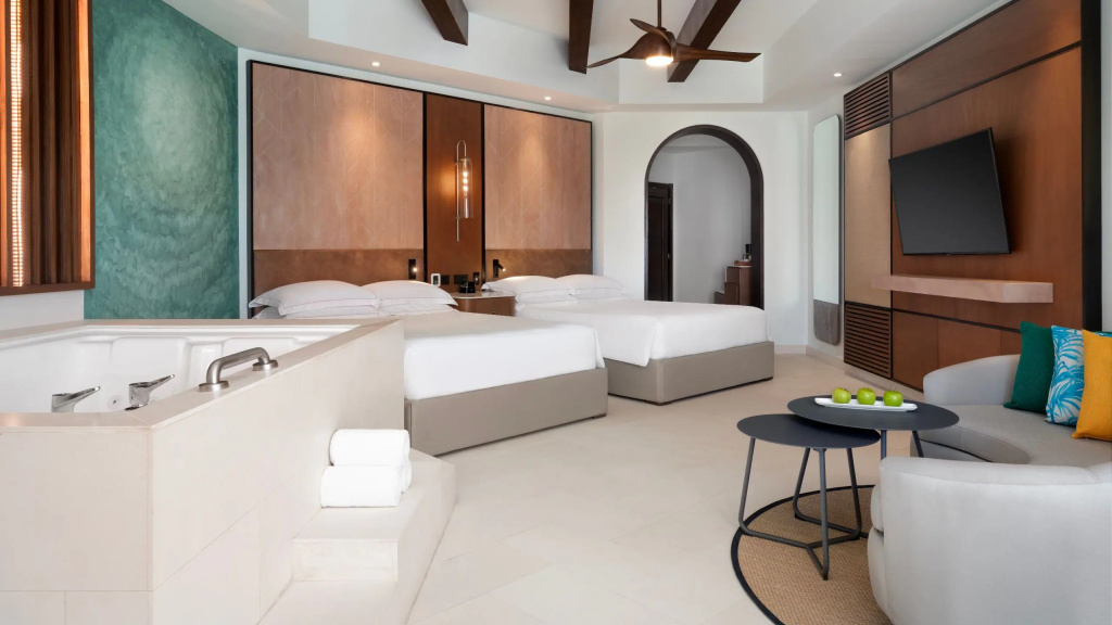 Двухместный полулюкс Swim-Up (2 отдельные кровати) в Отель Hyatt Vivid Playa Del Carmen