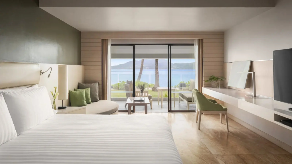 Двухместный люкс Deluxe c 1 комнатой с балконом и oceanfront (двуспальная кровать)