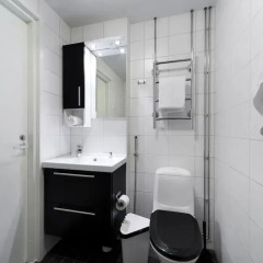 Апартаменты Forenom Serviced Apartments Helsinki Lapinlahdenkatu ванная