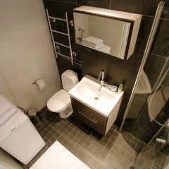 Отель Kotimaailma Apartments Helsinki Финляндия, Хельсинки - отзывы, цены и фото номеров - забронировать отель Kotimaailma Apartments Helsinki онлайн ванная фото 2