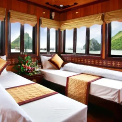Отель Halong Golden Lotus Cruise Вьетнам, Халонг - отзывы, цены и фото номеров - забронировать отель Halong Golden Lotus Cruise онлайн комната для гостей фото 5