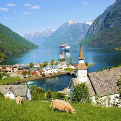 Отель Hellesylt Hostel and Motel Норвегия, Странда - отзывы, цены и фото номеров - забронировать отель Hellesylt Hostel and Motel онлайн приотельная территория