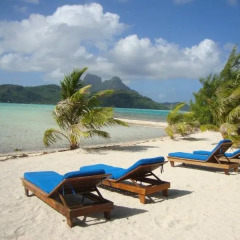 Отель Bora Bora Eco Lodge Mai Moana Island Французская Полинезия, Бора-Бора - отзывы, цены и фото номеров - забронировать отель Bora Bora Eco Lodge Mai Moana Island онлайн пляж фото 2