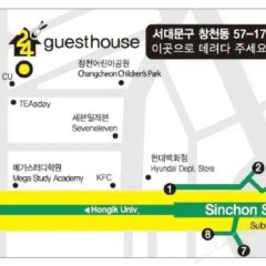 Отель Shinchon Hongdae Guesthouse городской автобус