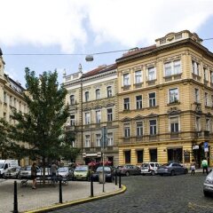 Отель PURPUR Прага приотельная территория