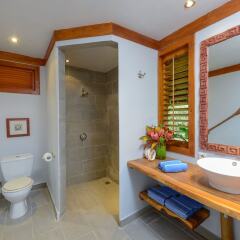 Отель Te Nunoa Private Garden Bungalow Французская Полинезия, Муреа - отзывы, цены и фото номеров - забронировать отель Te Nunoa Private Garden Bungalow онлайн ванная
