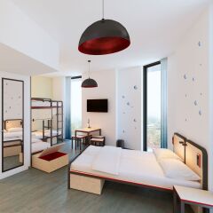 Отель MEININGER Hotel Amsterdam Amstel Нидерланды, Амстердам - отзывы, цены и фото номеров - забронировать отель MEININGER Hotel Amsterdam Amstel онлайн комната для гостей