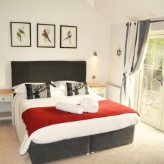 Отель Fabulous five-star luxury lodge with hot tub and lake views Великобритания, Колчестер - отзывы, цены и фото номеров - забронировать отель Fabulous five-star luxury lodge with hot tub and lake views онлайн комната для гостей фото 2