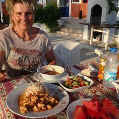 Отель Mavi Cennet Camping Pansiyon Сиде питание фото 3