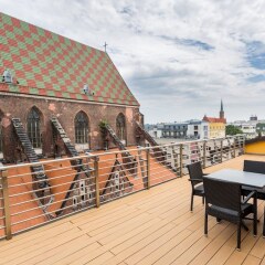 Отель Qubus Hotel Wroclaw Польша, Вроцлав - 1 отзыв об отеле, цены и фото номеров - забронировать отель Qubus Hotel Wroclaw онлайн балкон