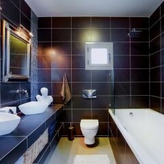 Отель Villa Helena Греция, Пископиано - отзывы, цены и фото номеров - забронировать отель Villa Helena онлайн ванная