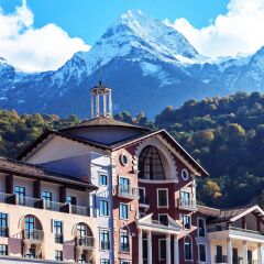 Гостиница Courtyard Marriott Sochi Krasnaya Polyana вид на фасад