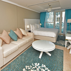 Отель Jannah Marina Bay Suites Люкс повышенной комфортности с различными типами кроватей