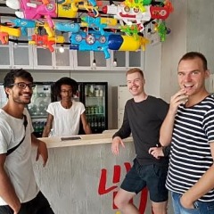 Liveitup Chitlom Hostel Бангкок гостиничный бар