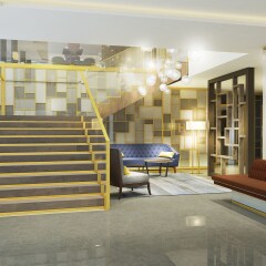 Отель Courtyard Marriott Belgrade City Center Сербия, Белград - 1 отзыв об отеле, цены и фото номеров - забронировать отель Courtyard Marriott Belgrade City Center онлайн интерьер отеля