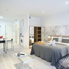 Отель Aspasios Atocha Apartments Испания, Мадрид - отзывы, цены и фото номеров - забронировать отель Aspasios Atocha Apartments онлайн комната для гостей фото 3