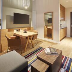 Отель Hyatt House Dusseldorf Andreas Quarter Германия, Дюссельдорф - отзывы, цены и фото номеров - забронировать отель Hyatt House Dusseldorf Andreas Quarter онлайн комната для гостей фото 4
