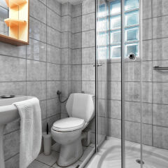 Отель Elia Apartments Греция, Афитос - отзывы, цены и фото номеров - забронировать отель Elia Apartments онлайн ванная