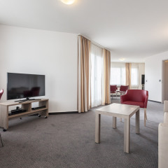 Апартаменты EMA house Serviced Apartments, Aussersihl Цюрих комната для гостей