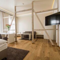 Отель Helvetia Suites Германия, Дюссельдорф - отзывы, цены и фото номеров - забронировать отель Helvetia Suites онлайн комната для гостей фото 2
