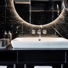 Отель Roomers Munich, Autograph Collection Германия, Мюнхен - отзывы, цены и фото номеров - забронировать отель Roomers Munich, Autograph Collection онлайн ванная фото 2