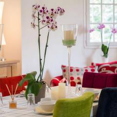 Отель Bed & Breakfast Les Orchidées à Saumur Сомюр питание