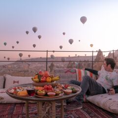 Cappadocia Cave Suites Boutique Hotel - Special Class Турция, Гёреме - отзывы, цены и фото номеров - забронировать отель Cappadocia Cave Suites Boutique Hotel - Special Class онлайн балкон