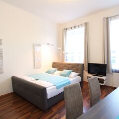 Апартаменты Checkvienna – Apartment Rossauer Lande Вена комната для гостей фото 4