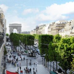 Отель Hôtel Barrière Le Fouquet's Франция, Париж - 1 отзыв об отеле, цены и фото номеров - забронировать отель Hôtel Barrière Le Fouquet's онлайн балкон