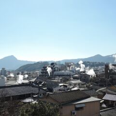 Beppu Yukemuri-no-oka Youth Hostel Беппу балкон