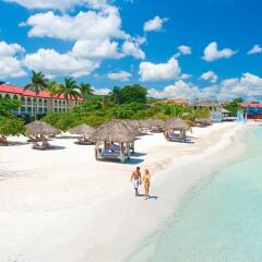 Отель Sandals Montego Bay - All Inclusive - Couples Only Ямайка, Монтего-Бей - отзывы, цены и фото номеров - забронировать отель Sandals Montego Bay - All Inclusive - Couples Only онлайн пляж