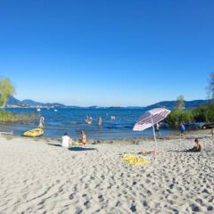 Отель Camping Villaggio Isolino Италия, Вербания - отзывы, цены и фото номеров - забронировать отель Camping Villaggio Isolino онлайн пляж фото 2