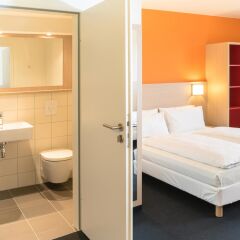 Отель Premiere Classe Frankfurt Airport Германия, Франкфурт-на-Майне - отзывы, цены и фото номеров - забронировать отель Premiere Classe Frankfurt Airport онлайн ванная фото 2