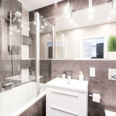Отель Tower Apartments Польша, Вроцлав - отзывы, цены и фото номеров - забронировать отель Tower Apartments онлайн ванная фото 2