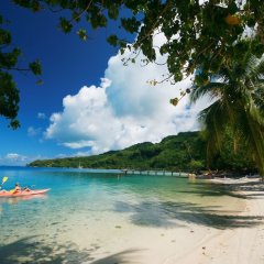 Отель Le Mahana Французская Полинезия, Хуахине - отзывы, цены и фото номеров - забронировать отель Le Mahana онлайн пляж фото 3