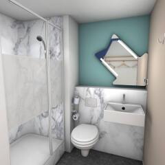 Отель ibis budget Amsterdam City South Нидерланды, Амстелвен - 3 отзыва об отеле, цены и фото номеров - забронировать отель ibis budget Amsterdam City South онлайн ванная фото 2