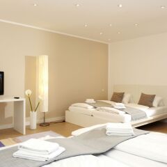 Отель Concept Living Munich Serviced Apartments Германия, Мюнхен - 1 отзыв об отеле, цены и фото номеров - забронировать отель Concept Living Munich Serviced Apartments онлайн комната для гостей фото 3