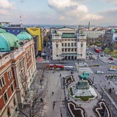 Отель Five Points Square - City Center Сербия, Белград - 1 отзыв об отеле, цены и фото номеров - забронировать отель Five Points Square - City Center онлайн балкон