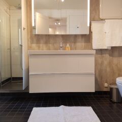 Отель Bjørn & Bibbi's Apartments Норвегия, Тромсе - отзывы, цены и фото номеров - забронировать отель Bjørn & Bibbi's Apartments онлайн ванная фото 2