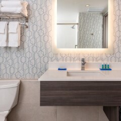 Отель Holiday Inn Express Quebec City - Sainte Foy Канада, Квебек - отзывы, цены и фото номеров - забронировать отель Holiday Inn Express Quebec City - Sainte Foy онлайн ванная фото 2