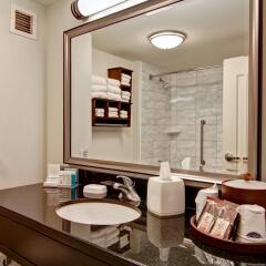 Отель Hampton Inn by Hilton Toronto Airport Corporate Centre Канада, Торонто - отзывы, цены и фото номеров - забронировать отель Hampton Inn by Hilton Toronto Airport Corporate Centre онлайн ванная