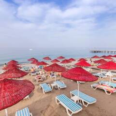 Holiday Garden Hotel Alanya Турция, Окурджалар - отзывы, цены и фото номеров - забронировать отель Holiday Garden Hotel Alanya онлайн пляж