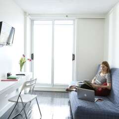 Отель Backpacker College @ EC Vancouver: APT Living Канада, Ванкувер - отзывы, цены и фото номеров - забронировать отель Backpacker College @ EC Vancouver: APT Living онлайн комната для гостей фото 4